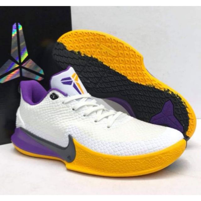 kobe white and purple shoes