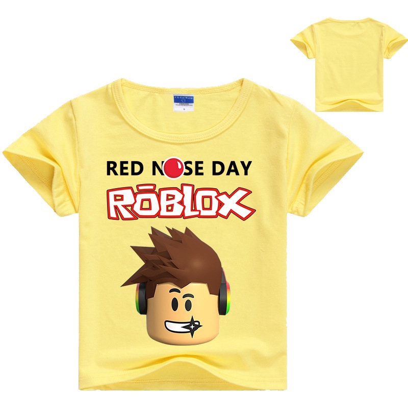 New Short Sleeved Roblox Red Nose Day T Shirt For Boys And Girls Cartoon Children S Wear Shopee Philippines - red roblox children nose day in large child short half sleeve shirt 7057 t shirts black buy at the price of 29 59 in dhgate com imall com