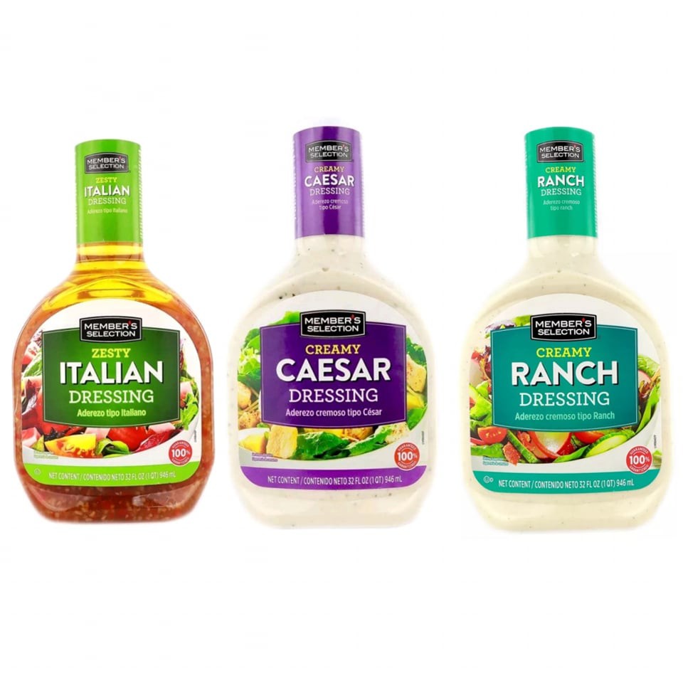 Caesar Salad Dressing Creamy Ranch Salad Dressing Zesty Italian