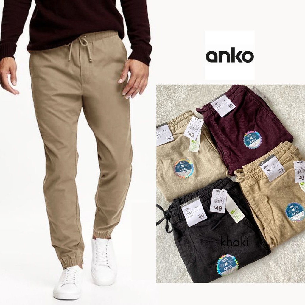 stretch chino joggers