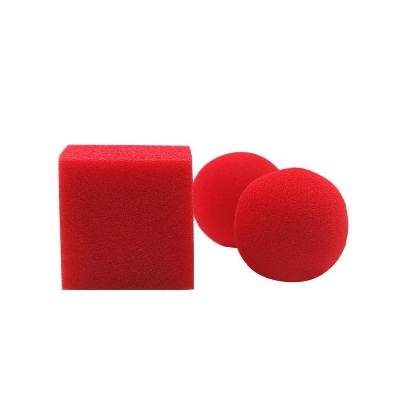6x Sponge Balls Zauberrequisiten Klassische Illusion Zaubertricks Red Magic O7J2 