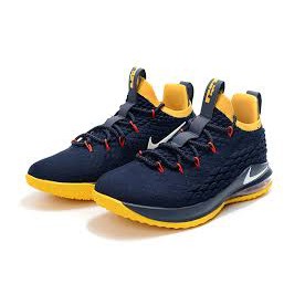 blue and yellow lebrons