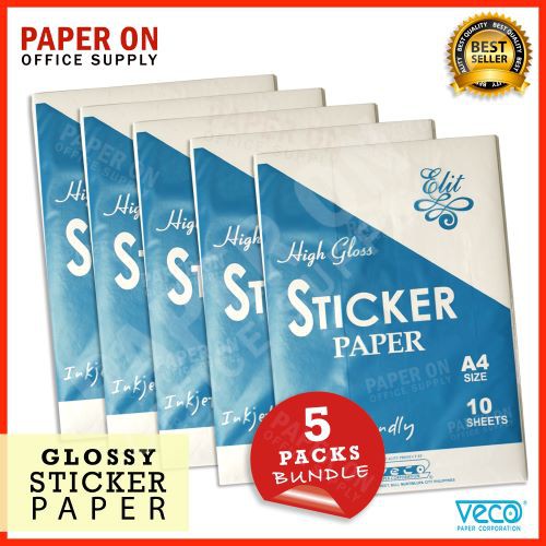 VECO High Glossy Sticker Paper (5packs) | Shopee Philippines