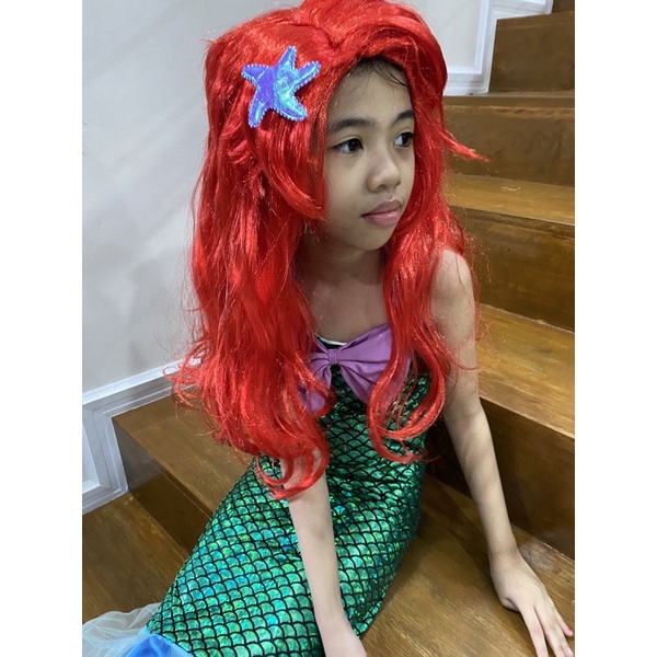 Party Hairs exclusive long red princess wig Ariel Princess Little Mermaid 