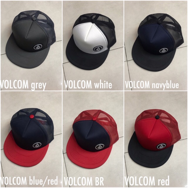 white volcom hat