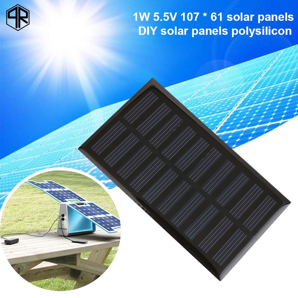 Black 0.25W 5V 4545MM Mini Solar Power Cell Polycrystalline Board Panel Charger