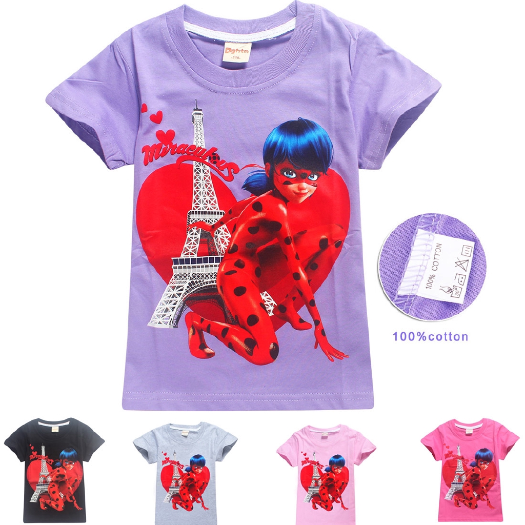 Tngstore Ladybug Miraculous T Shirt Top Boy Girl Shopee Philippines