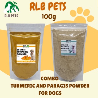 100 grams Turmeric Powder for Dogs and 100 grams Paragis Powder for Dogs Overall Health Food Toppers
