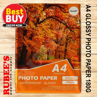 Quaff Photo Paper 180gsm glossy A4 size