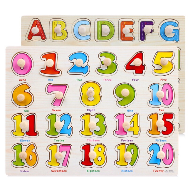 wooden alphabet peg puzzle