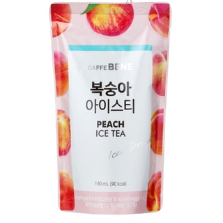 Caffe Bene Pouches Of Coffee 190ml Ade Drink Pouch Peach Ice Tea