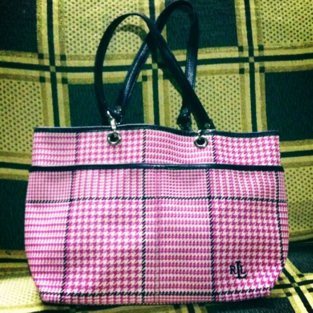 ralph lauren houndstooth bag