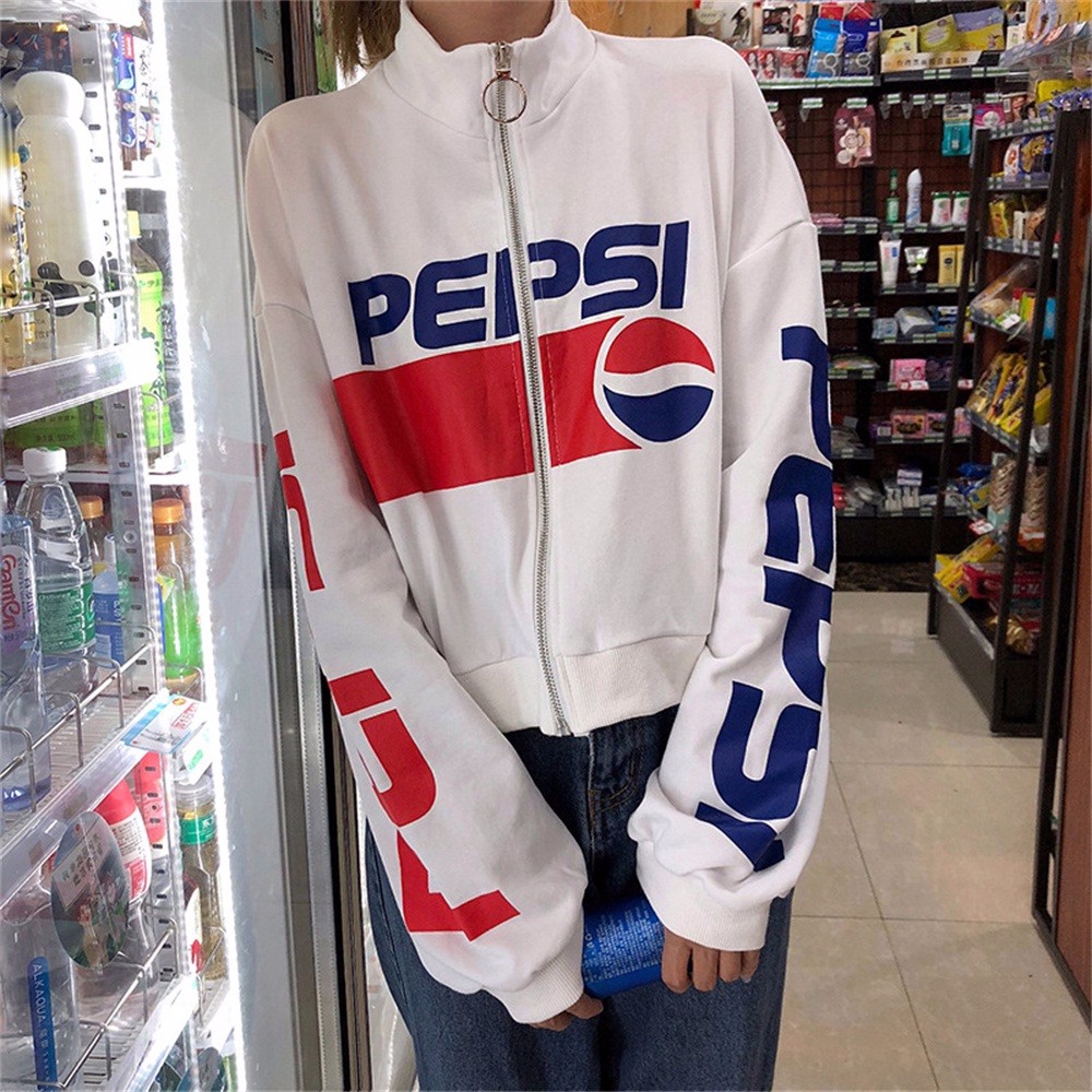 pepsi crop top hoodie