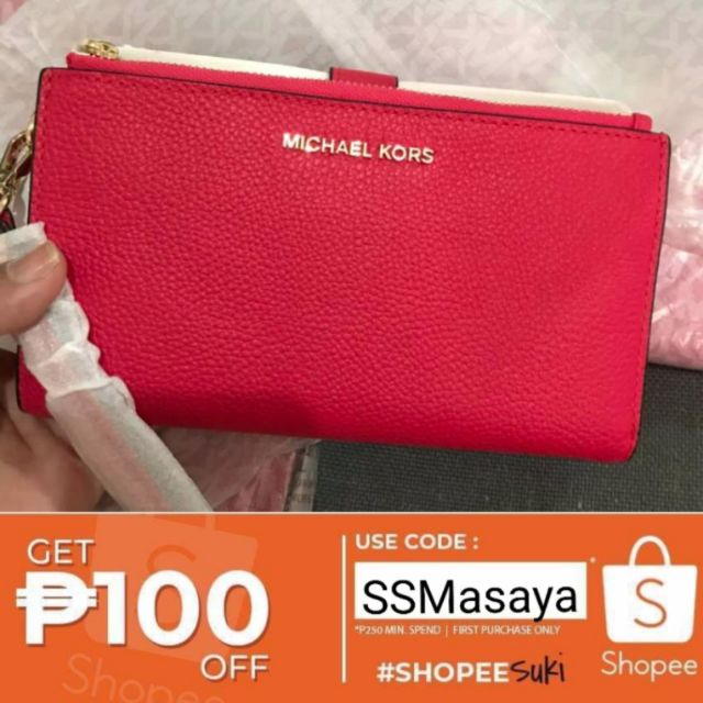 michael kors deep pink wallet