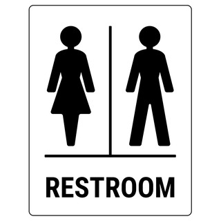 Cr Restroom Sign Male Female Sign High Quality Vinyl Stickers 