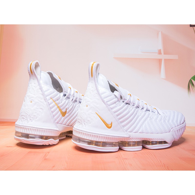 lebron 16 white and gold