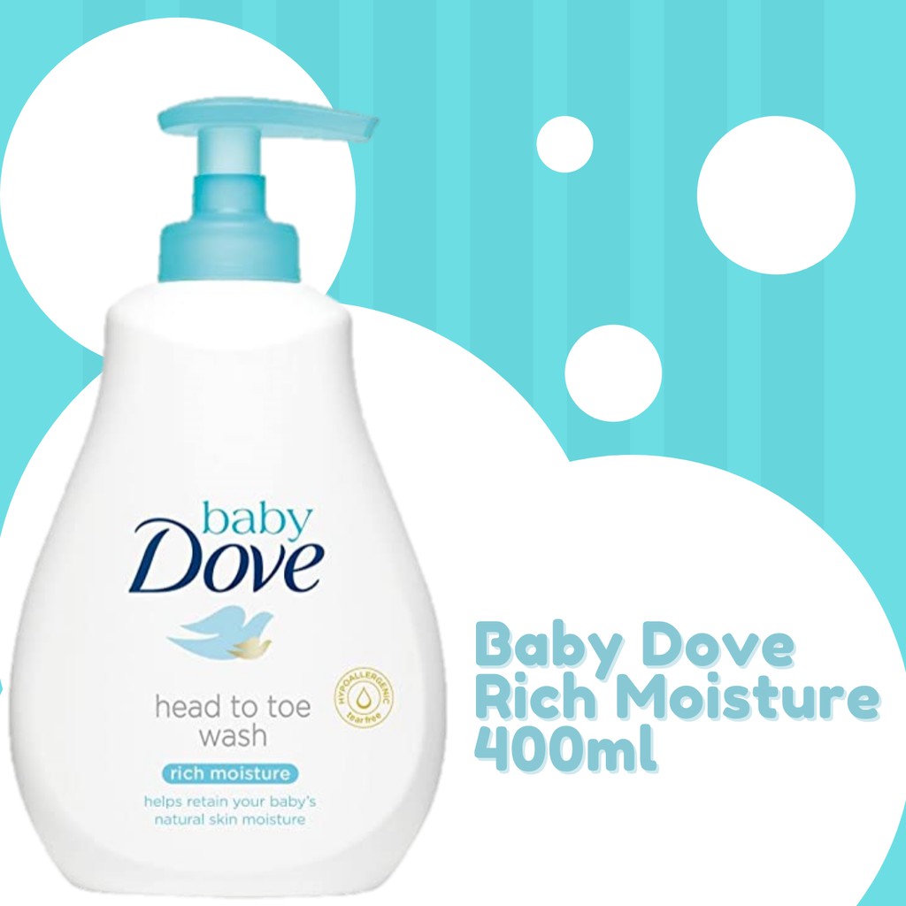 baby dove rich moisture head to toe wash 400ml