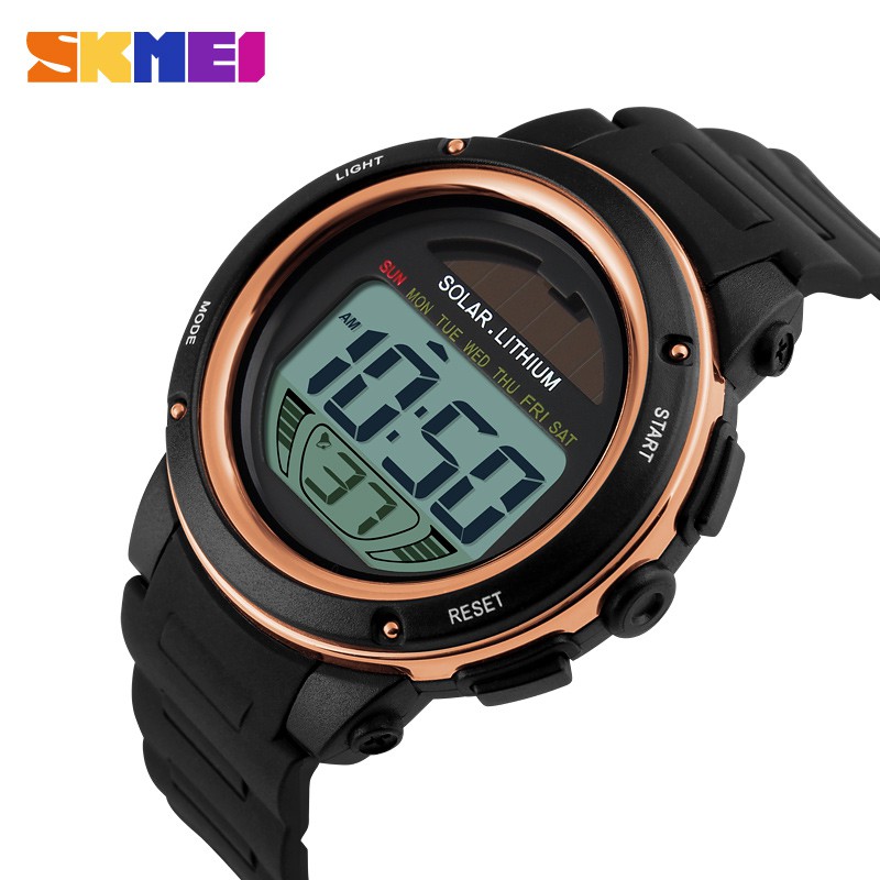 solar powered digital watch