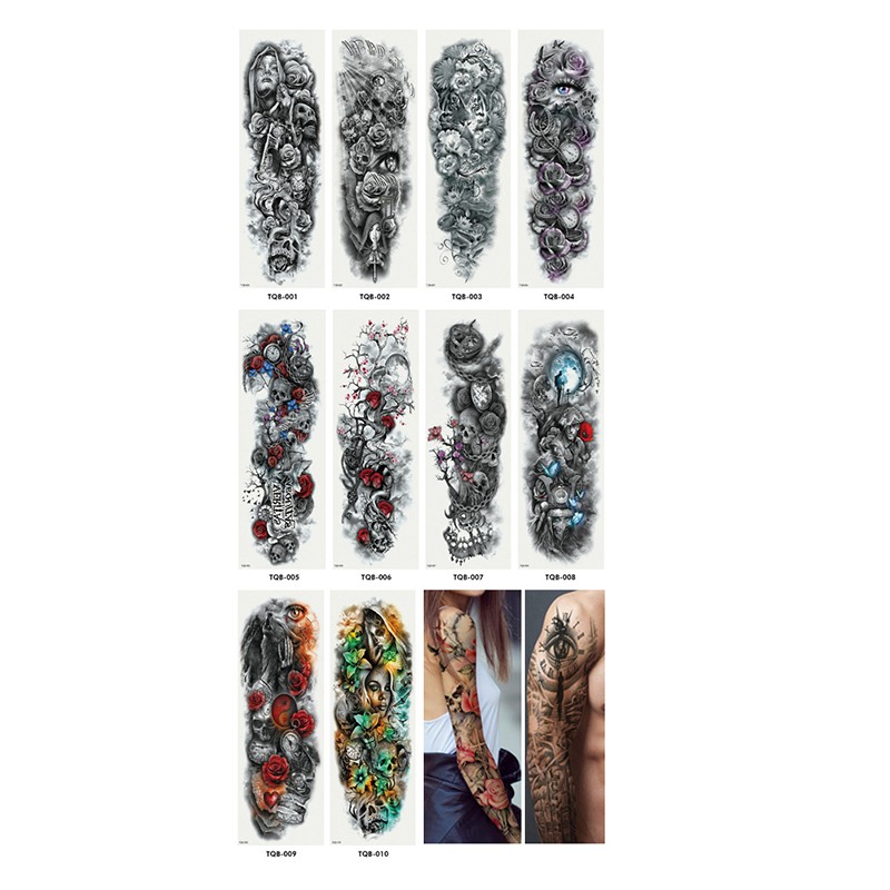 Women Men Waterproof 3d Arm Tattoo Temporary Tattoos Sticker Fake Tatoo Shopee Philippines 4143