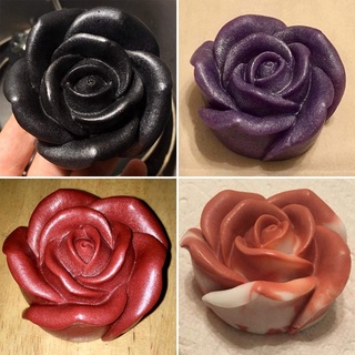 2Pcs/Set 3D Rose Flower Candle Molds, Rose Shaped Craft Art Silicone Mold for Making Beeswax Candle #9