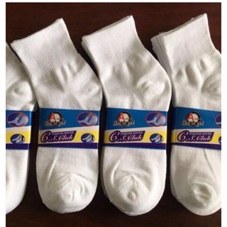 COD☑️12Pcs/6pcs Men's Business Breathable Cotton Casual Socks Black/White