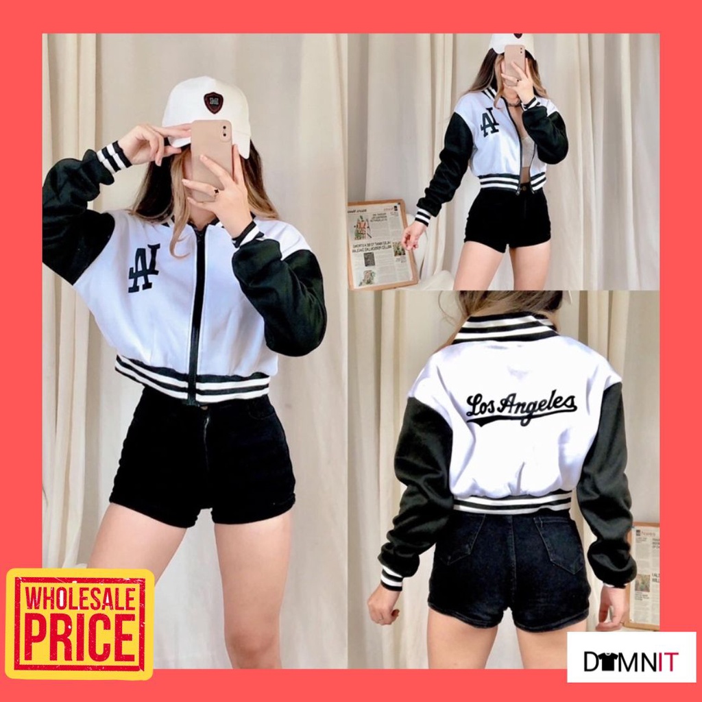 VINTAGE BOMBER CROPTOP VINTAGE JACKET VARSITY JACKET FOR WOMEN