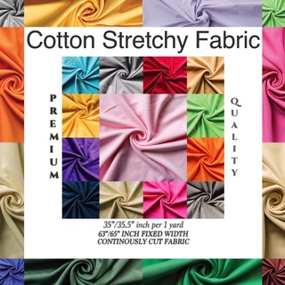 Cotton Spandex Fabric Per Yard 140 gsm cloth fabric [63”/65”-fixed width] [35”/35.5”] #1
