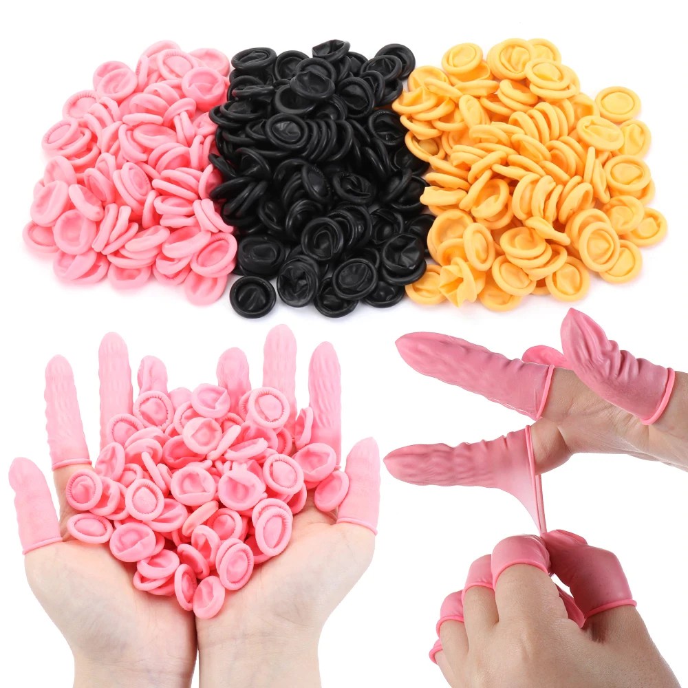50 PCS RUBBER FINGER COTS / DISPOSABLE ANTI STATIC FINGER COT / FINGER