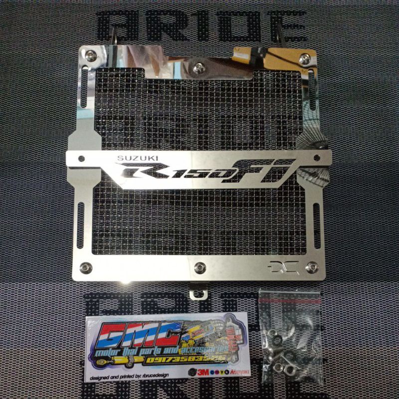 RADIATOR COVER ADJUSTABLE EMBLEM RAIDER 150 FI (STAINLESS) Shopee