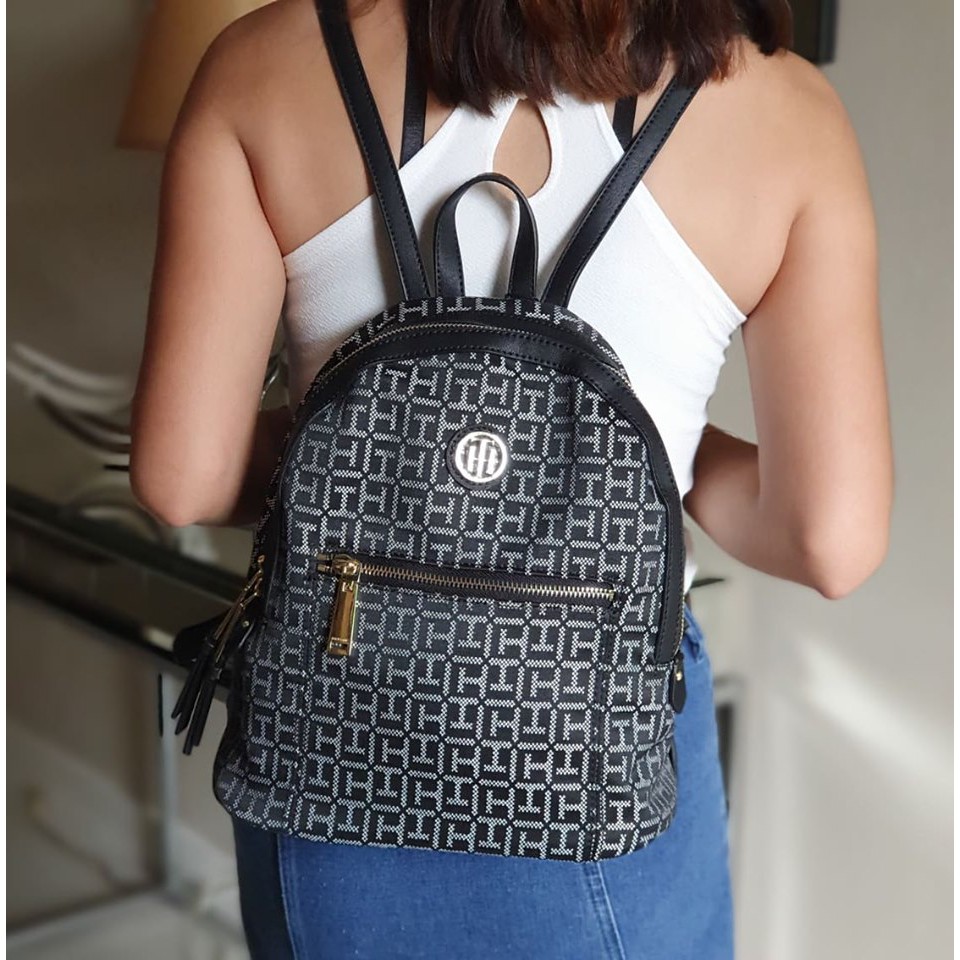 tommy hilfiger black backpack