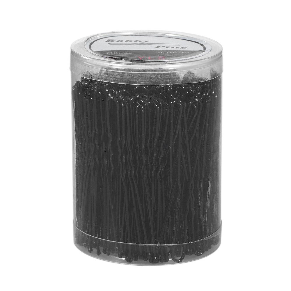 300pcs Bobby Pins U Shape Black Hairpins No Slip Grip Thin Bobby