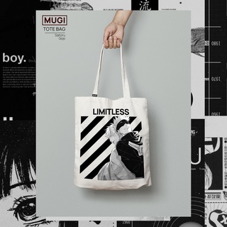 Tote bag Minimalist Design - MUGI - Jujutsu Kaisen  - Satoru Gojo Limitless