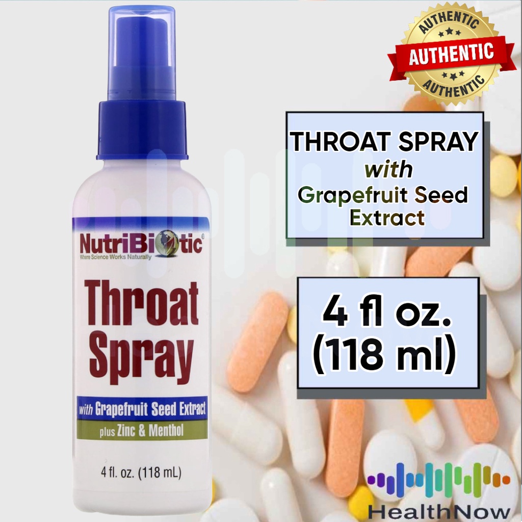 NutriBiotic Throat Spray with Grapefruit Seed Extract plus Zinc ...