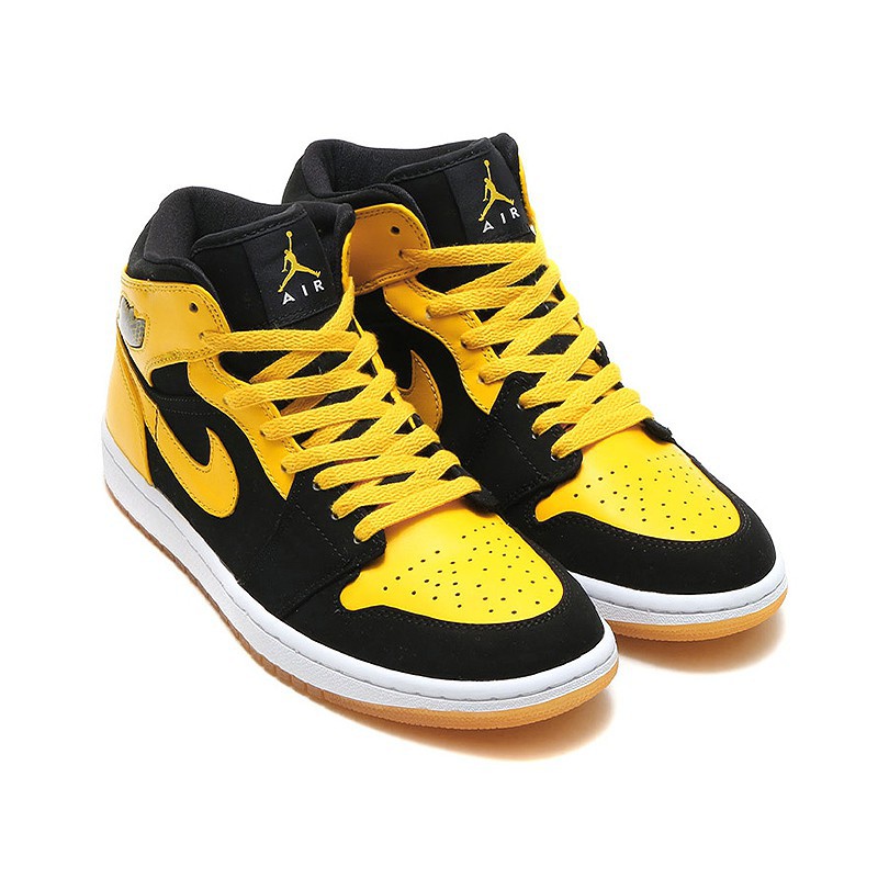 jordan 1s black and yellow