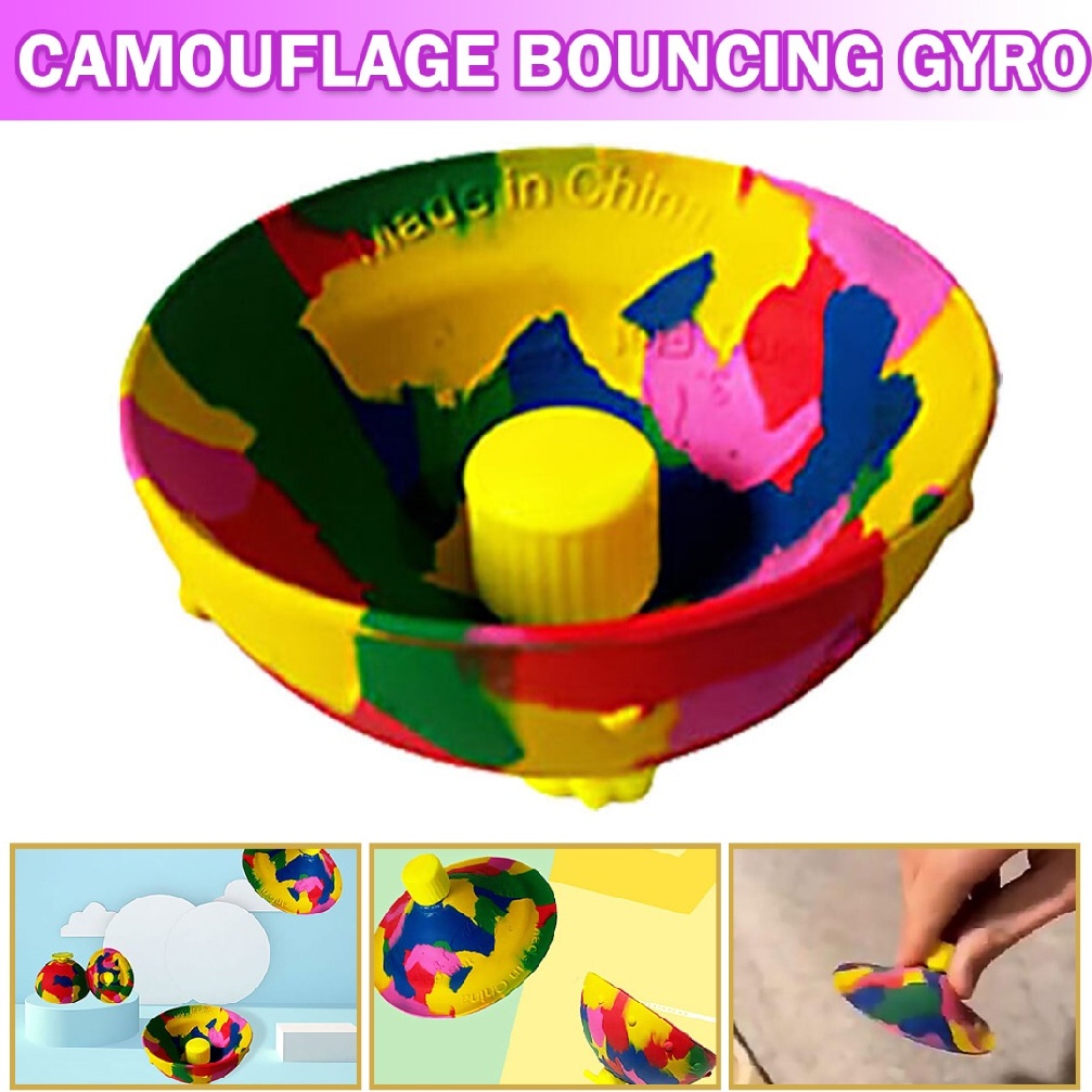 Fidget Toy Bouncy Ball Rubber Bouncing Toy Kids Jumping Bowl Colorful