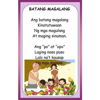 Mga Tulang Pambata (27 pages) free bookbind | Shopee Philippines