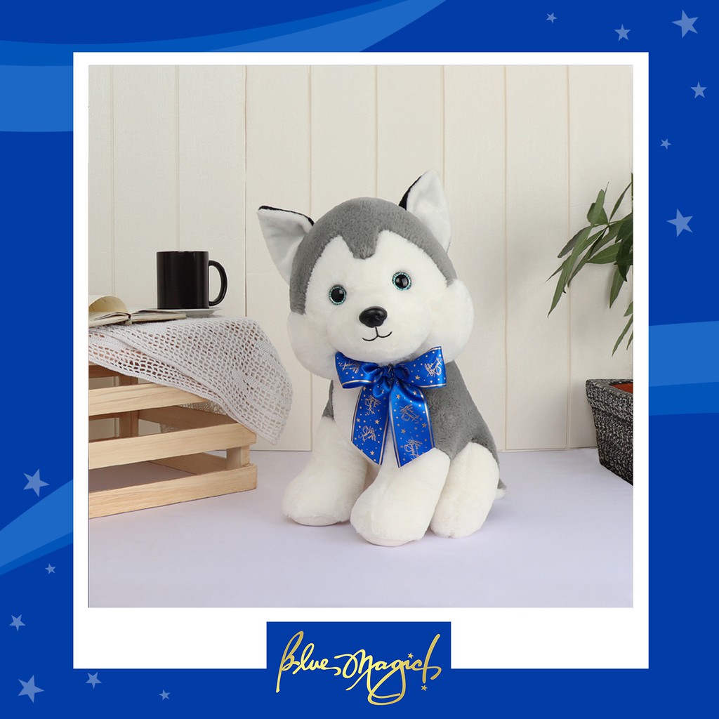 blue magic siberian husky stuffed toy