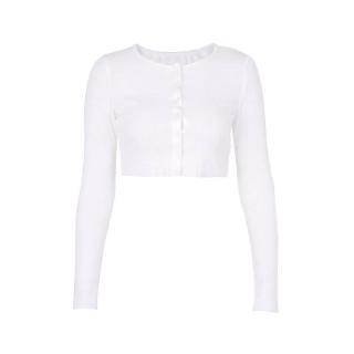white button up cardigan top