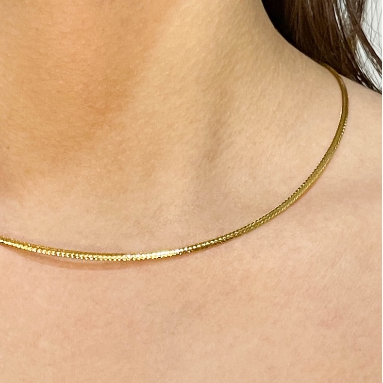 18k gold omega necklace