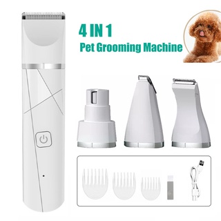 4 IN 1 Pet Grooming Machine Professional Rechargeable Pet Cat Dog Hair Trimmer Cat Pedicure Hair Electric Nail Polisher Set 22CW43