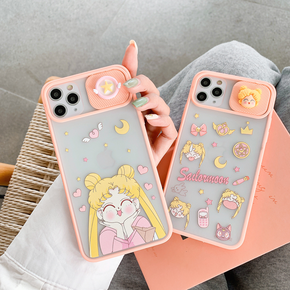 Cute Girl Case Iphone Se Iphone 11 Pro Max X Xr Xs Max 7 8 Plus Casing Slide Camera Lens Protection Shockproof Phone Case Color Shopee Philippines