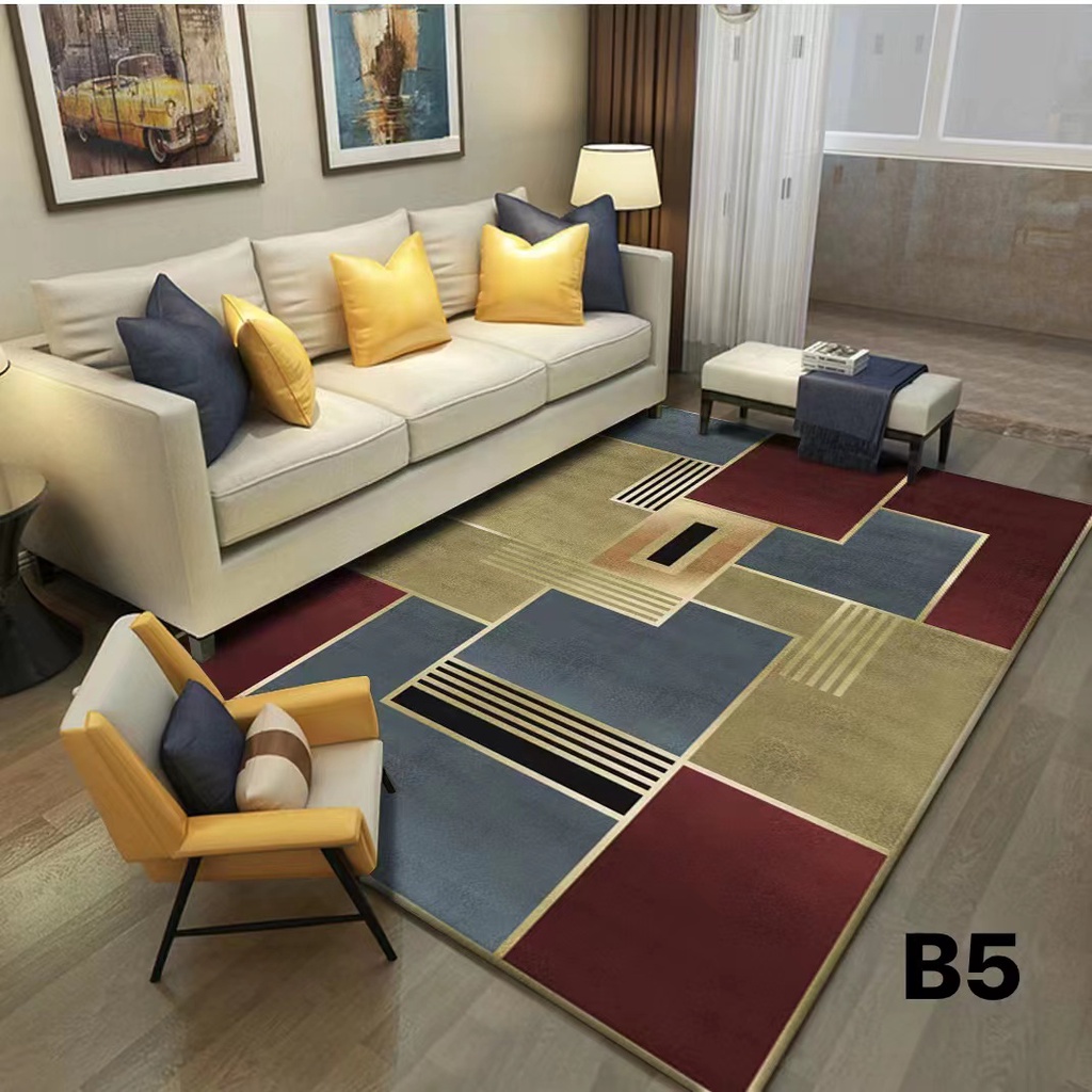 abbc.ph:150x180cm 3D Geometric Carpet Comfortable Lounge Area Rectangular Carpets home living