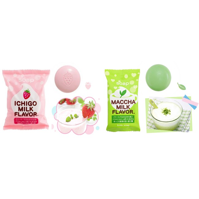 PELICAN Ichigo/Maccha Milk Soap (80g) Made in Japan | Shopee Philippines