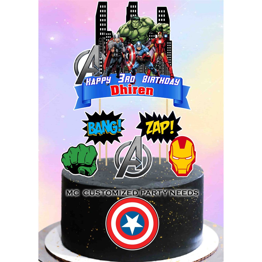 AVENGERS Cake Topper (D1) Shopee Philippines