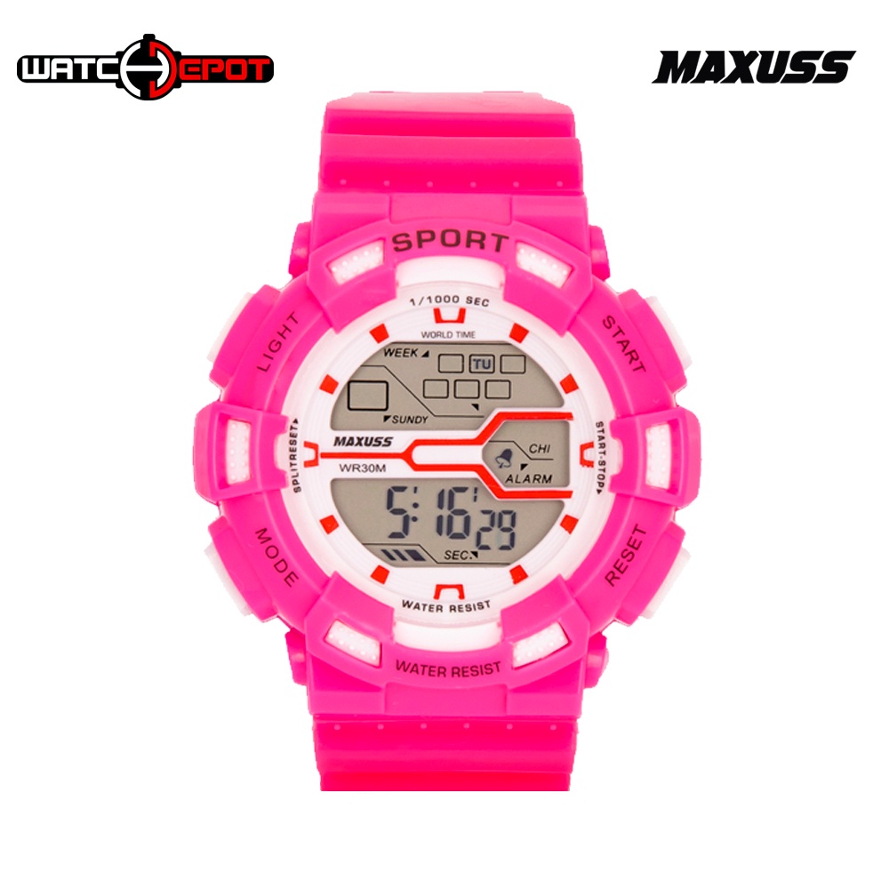 Maxuss Unisex Rubber Sports Watch 976 (Pink) Shopee Philippines