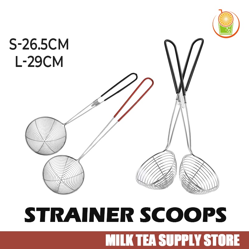 thumbnail image 2 of K.m.inc Stainless Steel Wired Boba Scoop – 2.5" Bubble Tea Pearl Strainer Colander 2 of 5