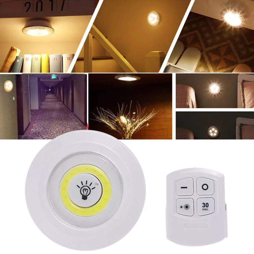 COB Remote Control Pat Light /Touch Switch Light Wireless Night