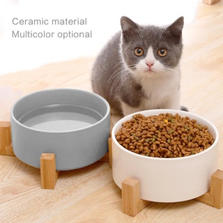 Marble Ceramic Double Bowl For Dog Cat Puppy Water Food Drinking Feeder Small Animal Dispenser Multi