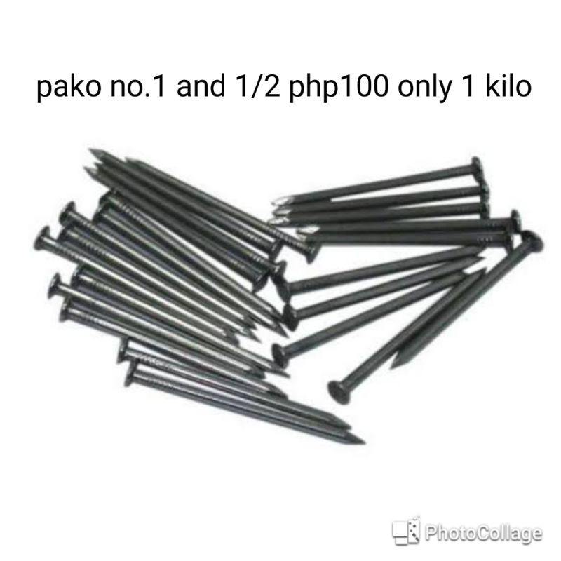 Common Wire Nail 1 And 1 2 Or Pako 1 And 1 2 Shopee Philippines