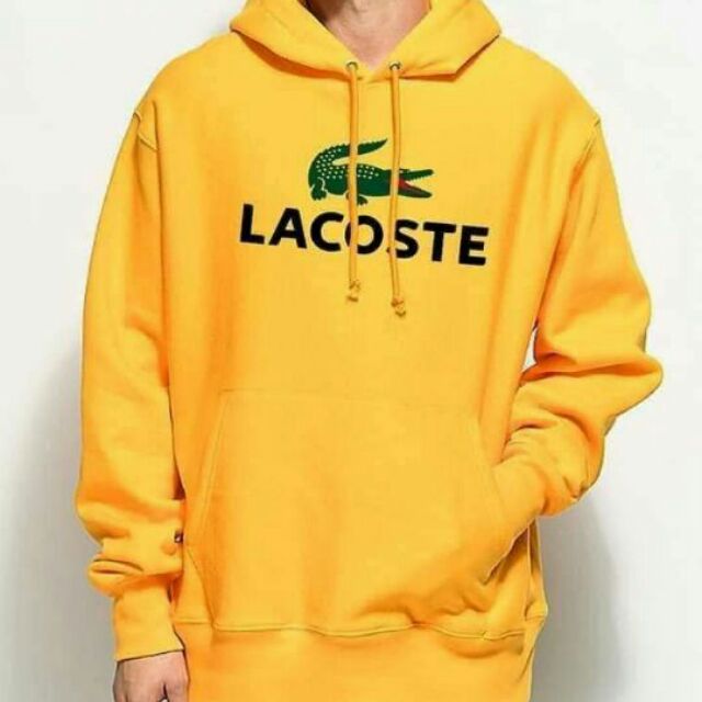 yellow lacoste hoodie